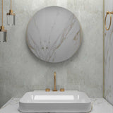 Espejo de Baño Dakota Plateado 60x60cm Redondo - Espejos Decorativos | Bylmo