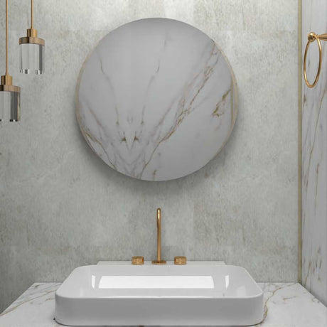 Espejo de Baño Dakota Plateado 60x60cm Redondo - Espejos Decorativos | Bylmo