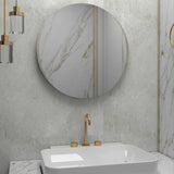 Espejo de Baño Dakota Plateado 60x60cm Redondo - Espejos Decorativos | Bylmo