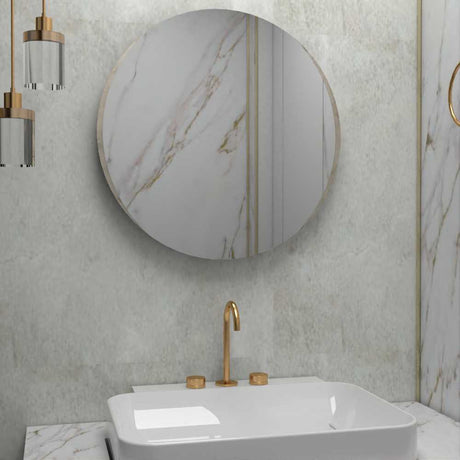 Espejo de Baño Dakota Plateado 60x60cm Redondo - Espejos Decorativos | Bylmo