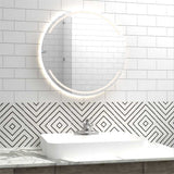 Espejo de Baño Dallas Plateado 45x45cm Redondo y con Iluminiación Led - Espejos Decorativos | Bylmo
