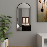Espejo de Pared Dalton Plateado 60x120cm Arco Superior con Marco Metalico - Espejos Decorativos | Bylmo