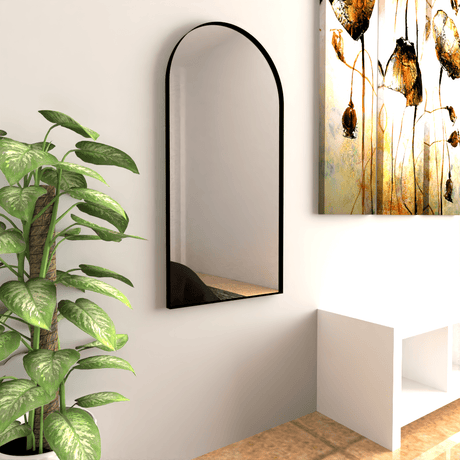 Espejo de Pared Dalton Plateado 60x120cm Arco Superior con Marco Metalico - Espejos Decorativos | Bylmo