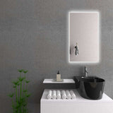 Espejo de Baño Garda Plateado 52x90cm Rectangular y con Iluminiación Led - Espejos Decorativos | Bylmo