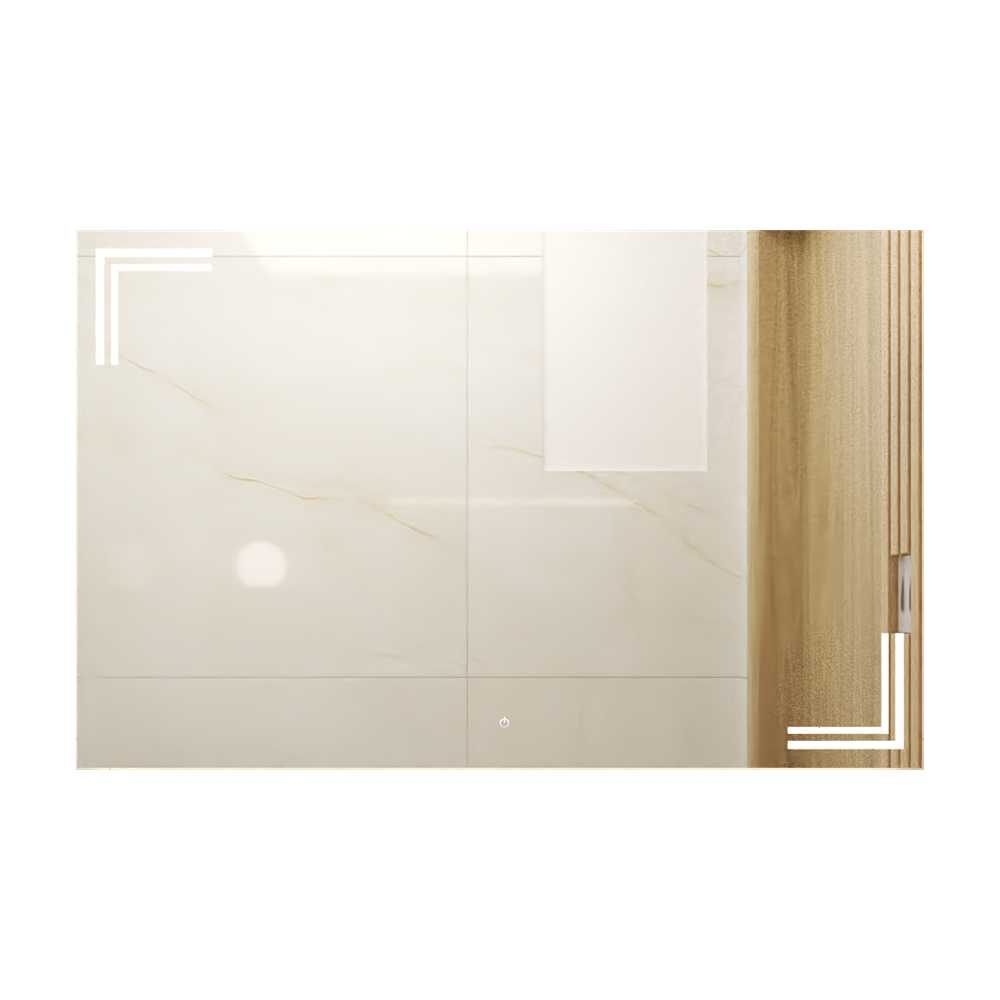Espejo de Baño Iberia Plateado 70x110cm Rectangular y con Iluminiación Led - Espejos Decorativos | Bylmo