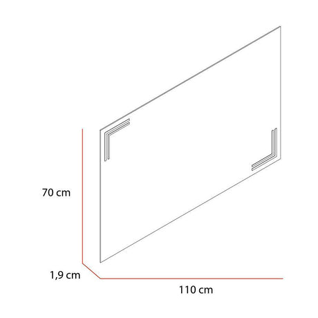 Espejo de Baño Iberia Plateado 70x110cm Rectangular - Espejos Decorativos | Bylmo