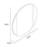 Espejo de Baño Lucca Plateado 65x65cm Redondo y con Iluminiación Led - Espejos Decorativos | Bylmo