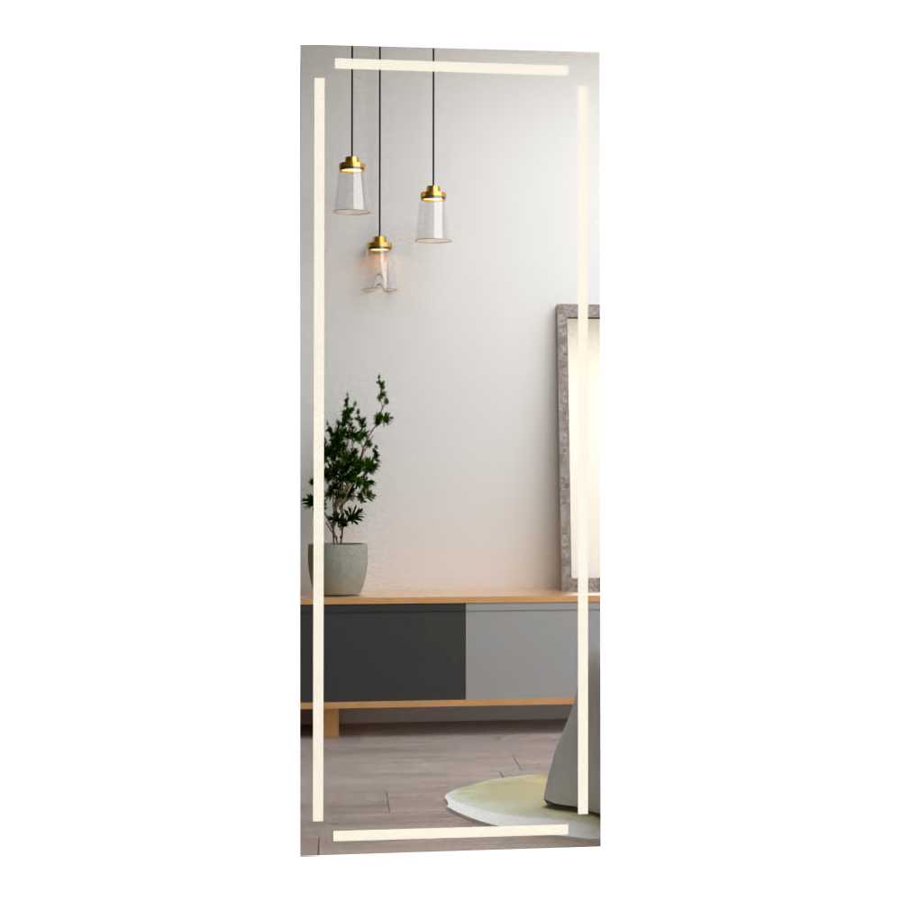 Espejo de Pared Lugo Plateado 45x130cm Rectangular sin Marco - Espejos Decorativos | Bylmo