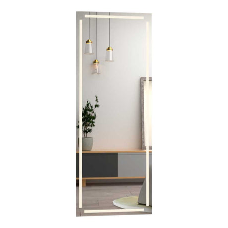 Espejo de Pared Lugo Plateado 45x130cm Rectangular sin Marco - Espejos Decorativos | Bylmo