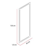 Espejo de Pared Lugo Plateado 45x130cm Rectangular sin Marco - Espejos Decorativos | Bylmo
