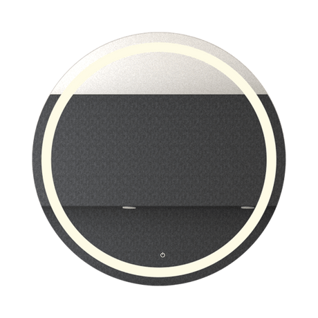 Espejo de Baño Malibu Plateado 80x80cm Redondo y con Iluminiación Led - Espejos de Baño | Bylmo