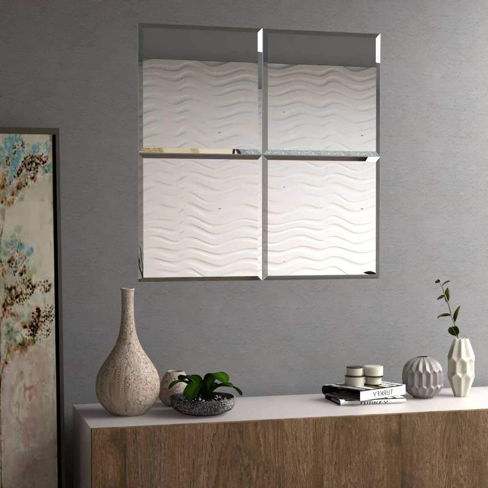 Set x 4 Espejos Malta Cuadrado 80 cm - Espejos Decorativos | Bylmo