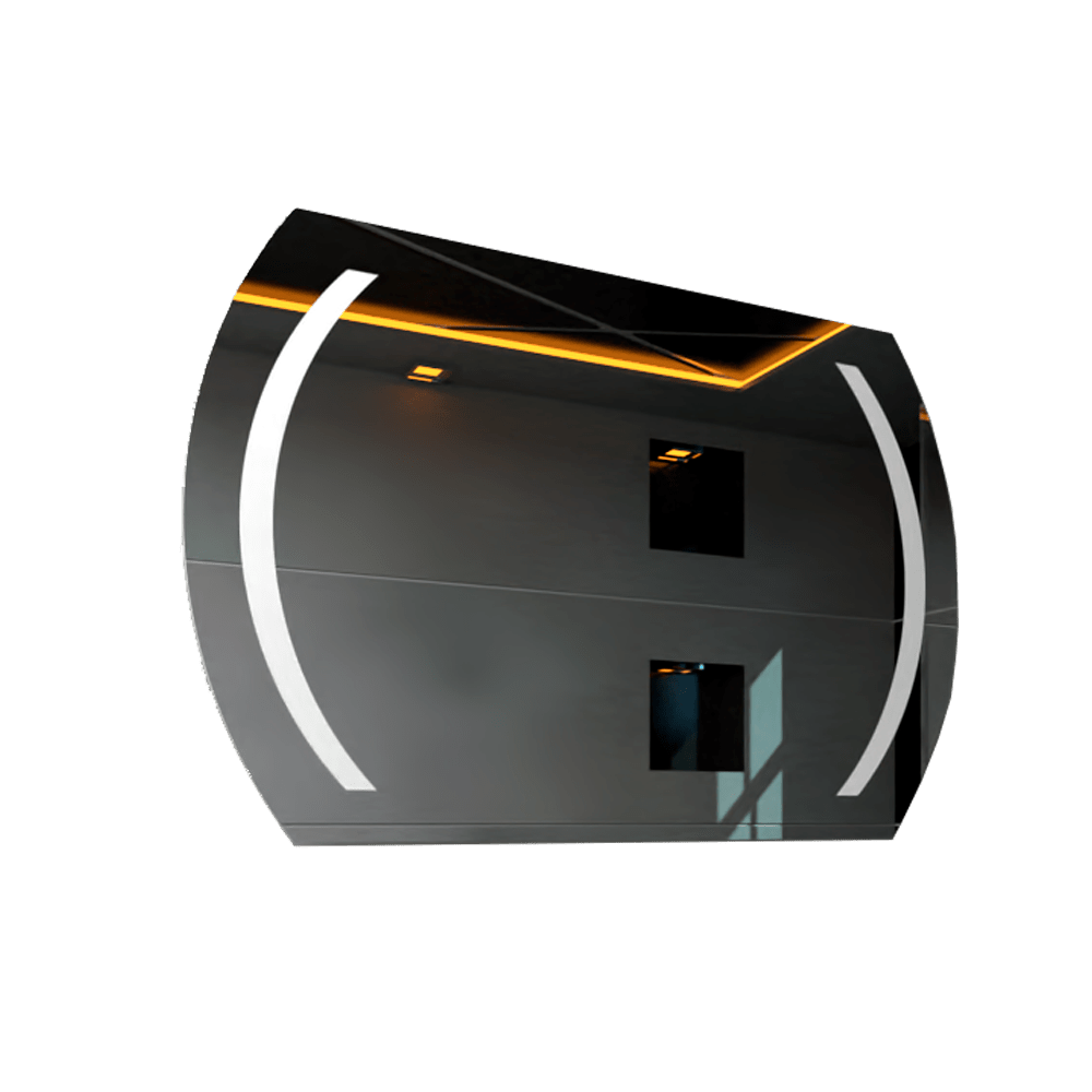 Espejo de Baño Led Manson Plateado 90x60cm Rectangular con Sandblasting - Espejos de Baño | Bylmo