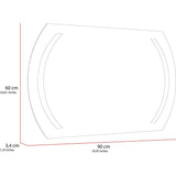 Espejo de Baño Led Manson Plateado 90x60cm Rectangular con Sandblasting - Espejos de Baño | Bylmo