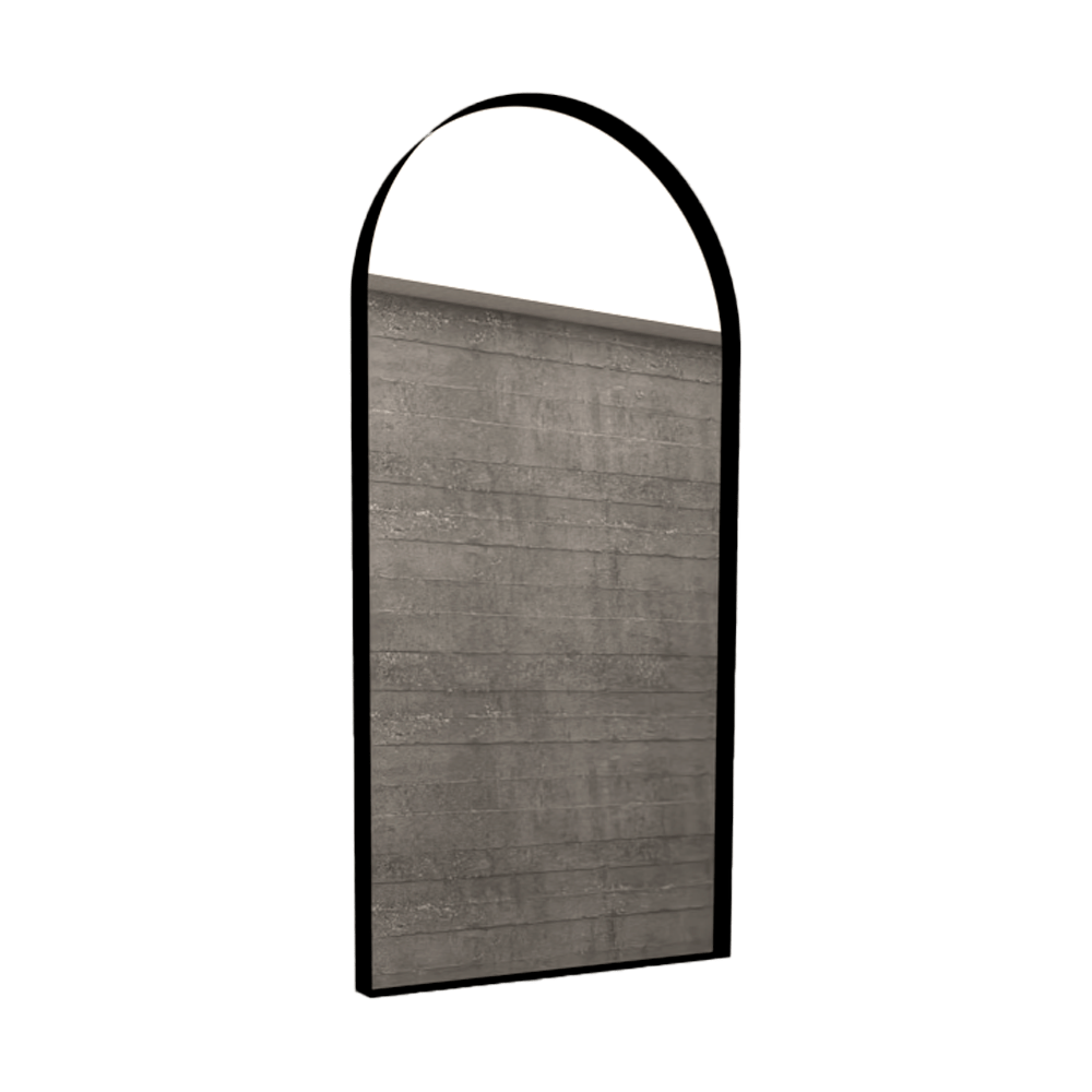Espejo de Pared Marsella Plateado 40x80cm Arco Superior con Marco Metalico - Espejos Decorativos | Bylmo