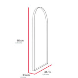 Espejo de Pared Marsella Plateado 40x80cm Arco Superior con Marco Metalico - Espejos Decorativos | Bylmo