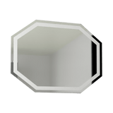 Espejo de Baño Led Mizu Plateado 80x60cm Hexagono con Sandblasting - Espejos de Baño | Bylmo