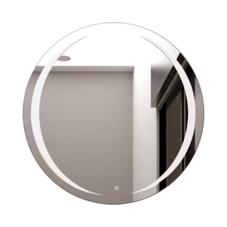 Espejo de Baño Oliver Plateado 70x70cm Redondo y con Iluminiación Led - Espejos de Baño | Bylmo