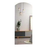 Espejo de Pared Oporto Plateado 50x130cm Arco Superior sin Marco - Espejos Decorativos | Bylmo
