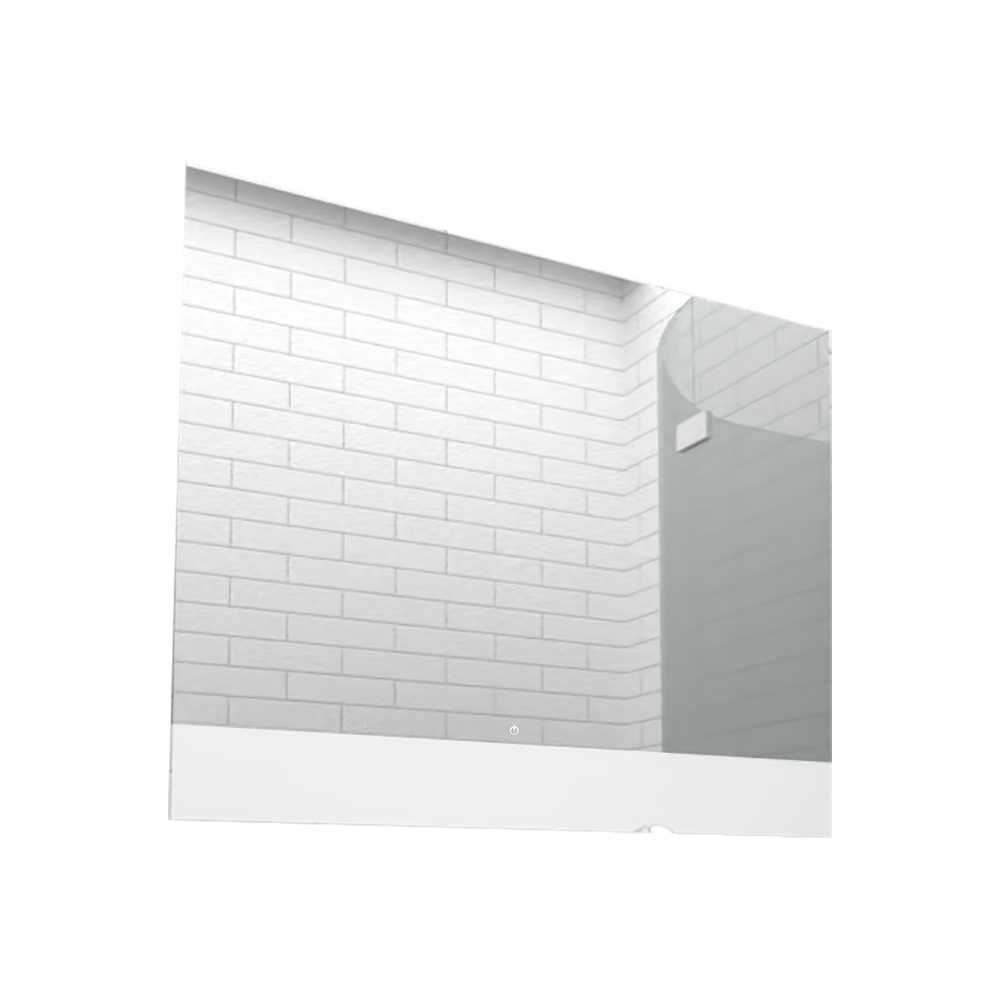 Espejo de Baño Palermo Plateado 90x70cm Rectangular y con Iluminiación Led Touch - Espejos Decorativos | Bylmo
