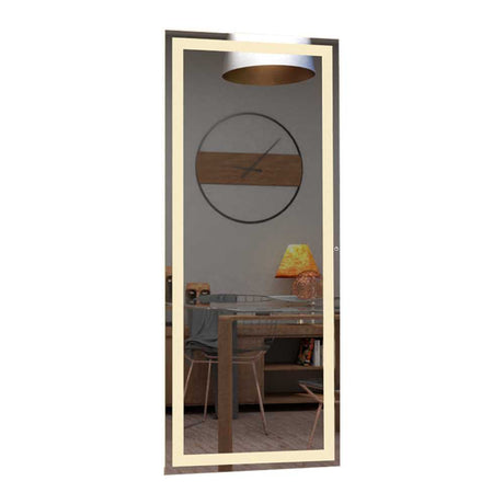 Espejo de Baño Tavira Plateado 50x130cm Rectangular y con Iluminiación Led - Espejos Decorativos | Bylmo