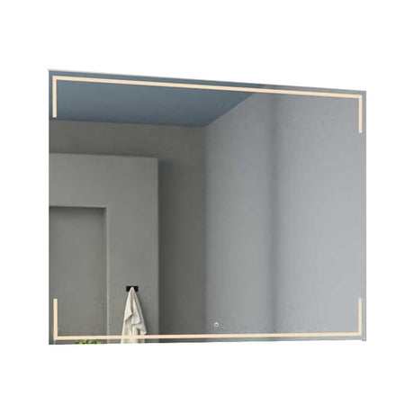 Espejo de Baño Terranova Plateado 80x100cm Rectangular y con Iluminiación Led - Espejos Decorativos | Bylmo