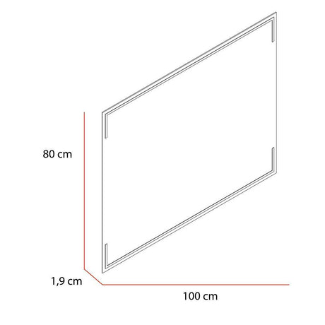 Espejo de Baño Terranova Plateado 80x100cm Rectangular - Espejos Decorativos | Bylmo