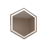 Espejo de Baño Led Touch Wolf Plateado 70x70cm Hexagono con Sandblasting - Espejos de Baño | Bylmo