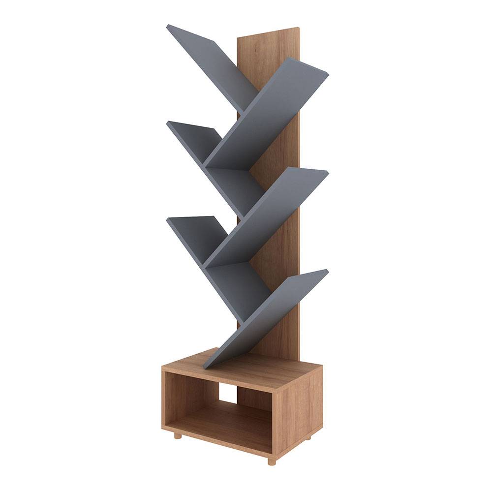 Biblioteca Gloria Almendra y Gris 49 cm - Bibliotecas | Bylmo