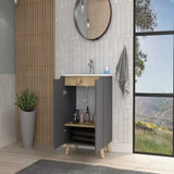 Gabinete de Baño Laurent Plomo 60 cm Incluye Lavamanos - Gabinetes de Baño | Bylmo