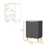 Gabinete de Baño Laurent Plomo 60 cm Incluye Lavamanos - Gabinetes de Baño | Bylmo