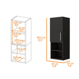 Gabinete de Baño Madrid Wengue 30x80cm Rectangular sin Espejo y con Dos Entrepaños - Gabinetes | Bylmo
