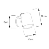 Spot de Iluminación LED Omega Negro 12x12cm para Una Luz Ajustable en Altura y con Bombilla - Iluminacion | Bylmo