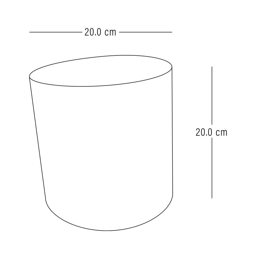 Matera de mesa Plateado 20x20cm de Metal Circular de 6.3 Litros - Jardinería | Bylmo