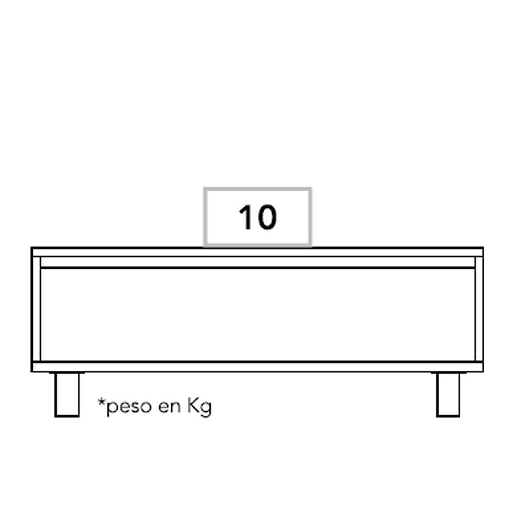 Mesa de Centro Ceniza 80x29cm Rectangular Transformable Con Patas - Mesas | Bylmo