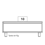Mesa de Centro Ceniza 80x29cm Rectangular Transformable Con Patas - Mesas | Bylmo