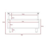 Mesa de Centro Gamba Blanco 80 cm Extensible - Mesas de Centro | Bylmo