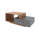 Mesa de Centro Mallorca Almendra 120x45cm Rectangular y con Compartimientos - Mesas | Bylmo