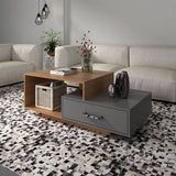 Mesa de Centro Mallorca Almendra 120x45cm Rectangular y con Compartimientos - Mesas | Bylmo