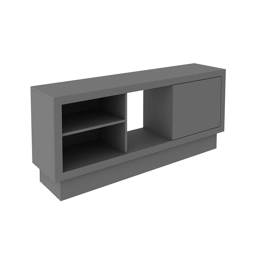 Rack Taragona Gris 136 cm con Una Puerta - Muebles para TV | Bylmo