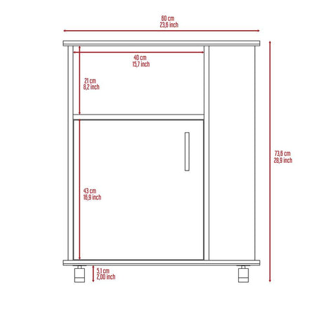 Módulo Para Microondas Kat Wengue 60 cm con Entrepaños - Alacenas y Muebles Microondas | Bylmo