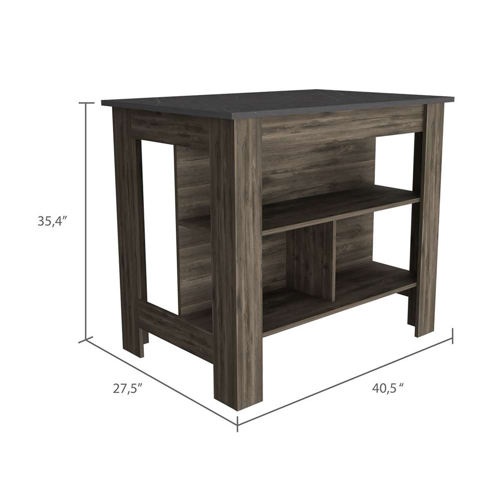 Mueble Auxiliar de Cocina Cala Bellota y Onix 100x100cm con Dos Entrepaños y con Tres Comportamientos - Alacenas y Muebles Microondas | Bylmo