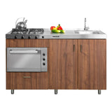 Mueble Inferior con Dos Puertas y Un Cajón Peters Dark 150 cm sin Mesón - Cocinas | Bylmo