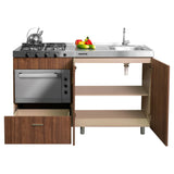 Mueble Inferior con Dos Puertas y Un Cajón Peters Dark 150 cm sin Mesón - Cocinas | Bylmo