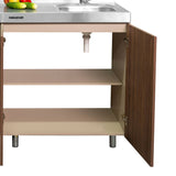 Mueble Inferior con Tres Puertas y Un Cajón Saur Dark 180 cm sin Mesón - Cocinas | Bylmo