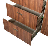 Mueble Inferior con Tres Puertas y Tres Cajones Felix Dark 180 cm sin Mesón - Cocinas | Bylmo