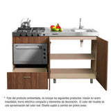 Mueble Inferior con Dos Puertas y Un Cajón Soldeu Dark 150 cm - Muebles Inferiores | Bylmo