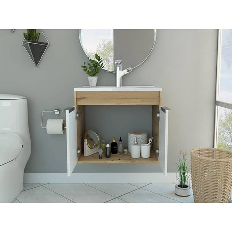 Mueble para Lavamanos Carter Duna 60x53.5cm Individual con Lavamanos con Dos Puertas - Gabinetes | Bylmo
