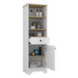 Optimizador de Baño BiColor Blanco 45x45cm con Un Cajón y con Dos Entrepaños - Muebles para Baño | Bylmo