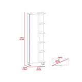 Mueble para Baño Esquinero Facto Wengue 52x158cm sin Cajones y con Cuatro Entrepaños - Muebles para Baño | Bylmo